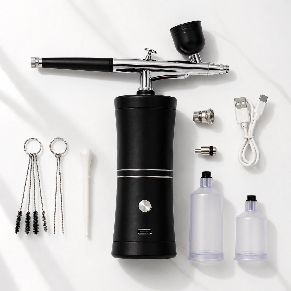 Airbrush device for brows with accessories