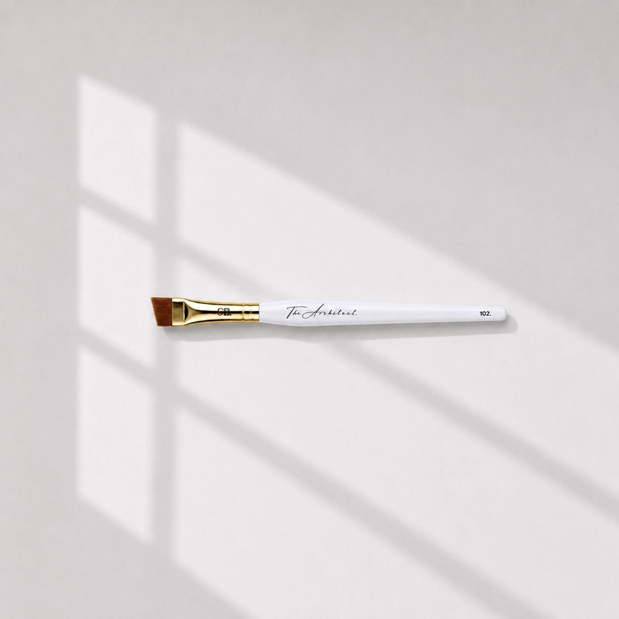 precision angled synthetic bristles brow brush architect 102