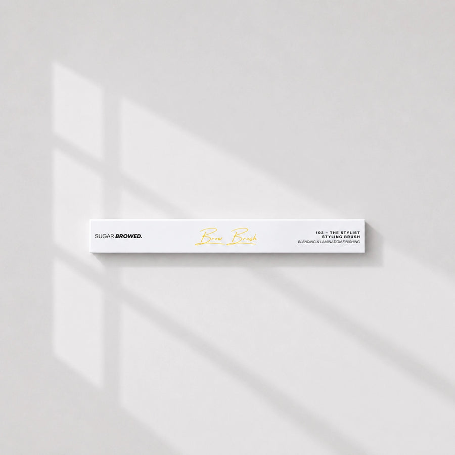 sugar browed stylist 103 brow brush packaging premium professional tool