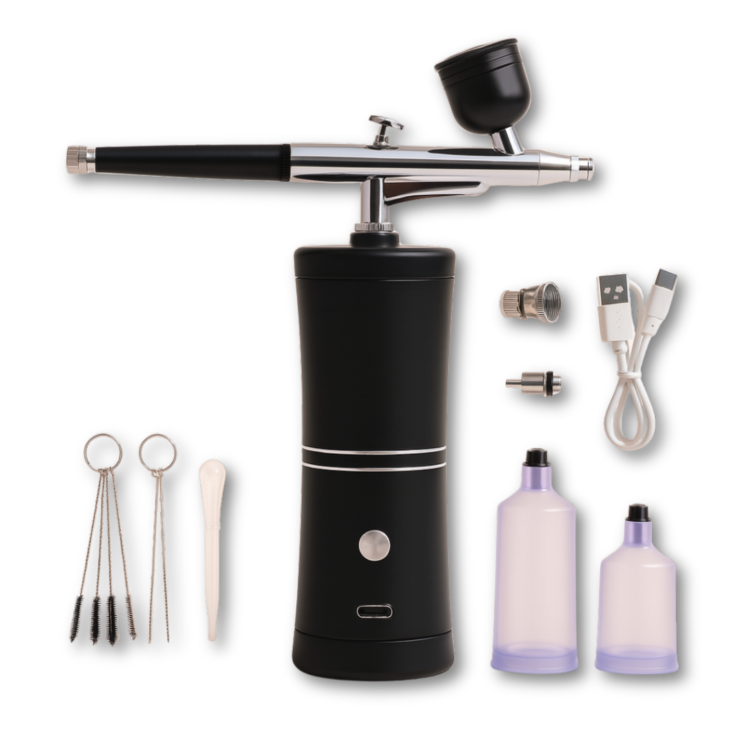 Airbrush device for brows with accessories