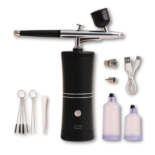 Airbrush device for brows with accessories
