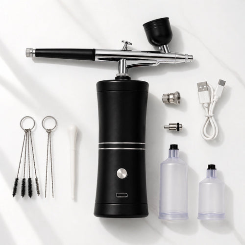 Airbrush device for brows with accessories