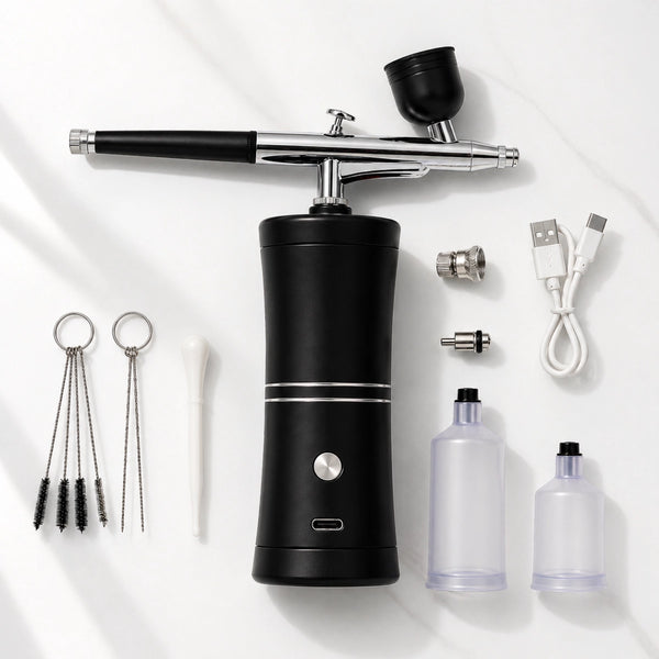 Airbrush device for brows with accessories