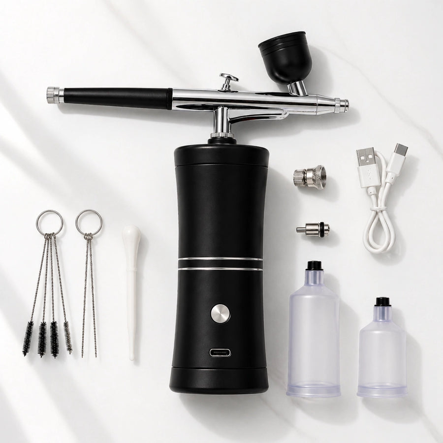 Airbrush device for brows with accessories