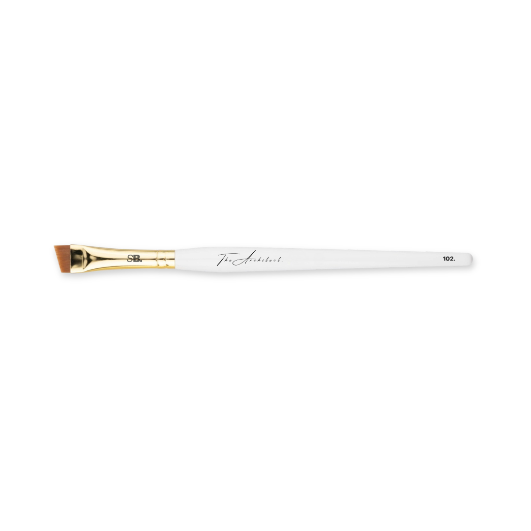precision angled synthetic bristles brow brush architect 102