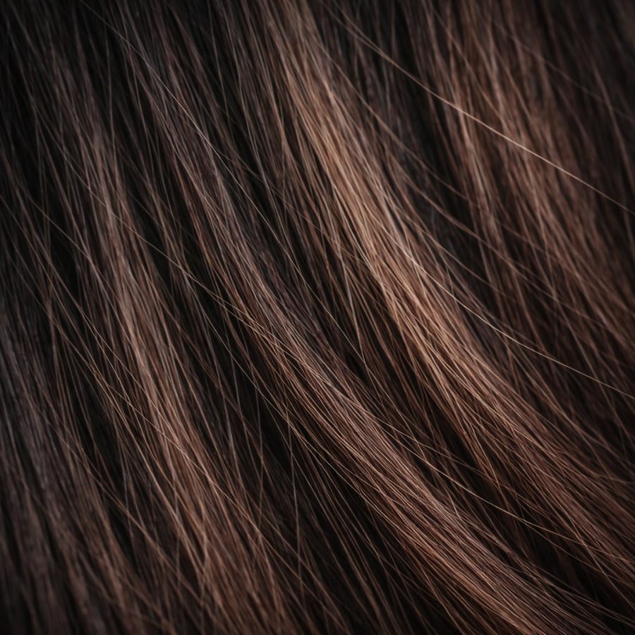 Cacao shade real human eyebrow hair extension by Sugar Browed – rich dark brown tone for bold, natural-looking brows using 100% human hair.