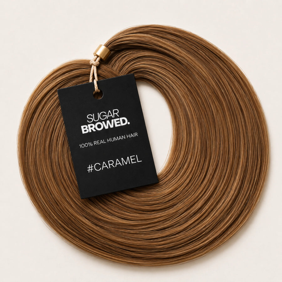 #Caramel Brow Extensions – Real Human Hair