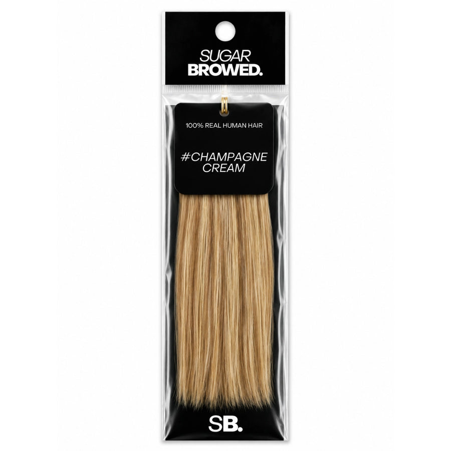 Extension per sopracciglia color champagne – Capelli veri