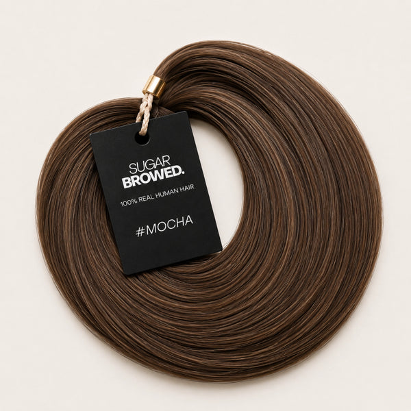 #Mocha Brow Extensions – Real Human Hair