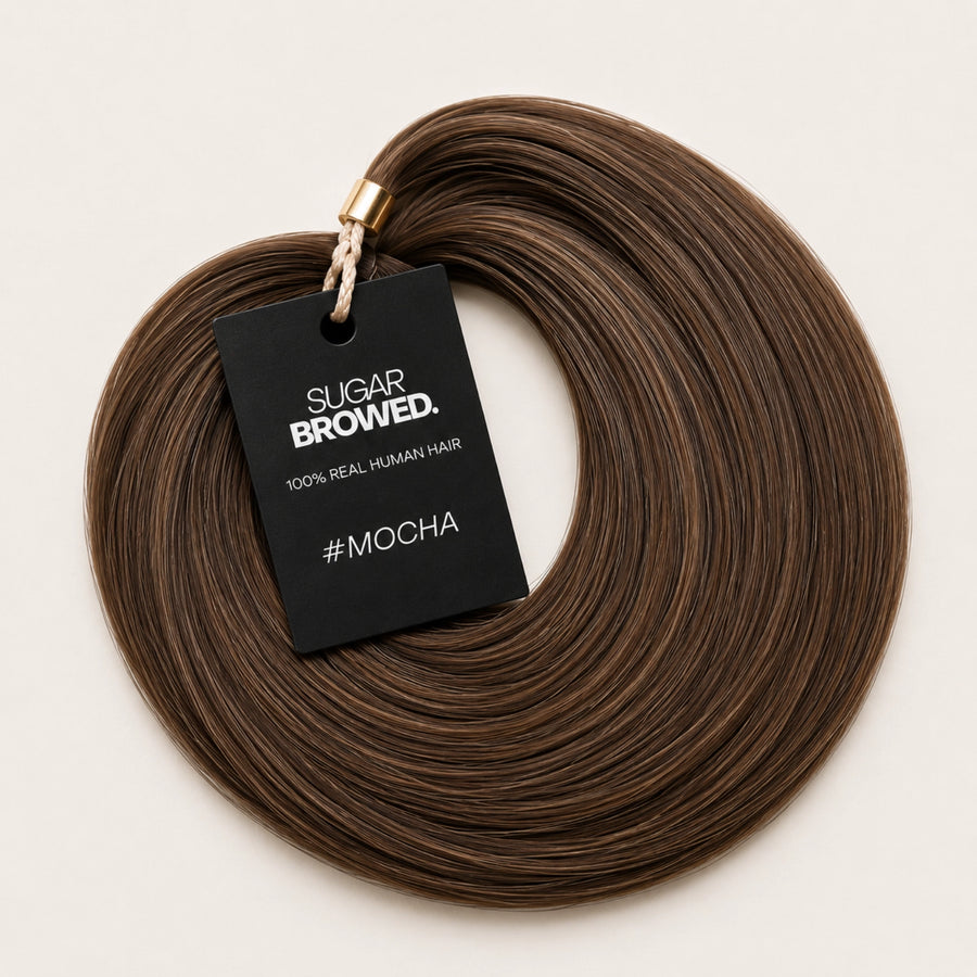 #Mocha Brow Extensions – Real Human Hair