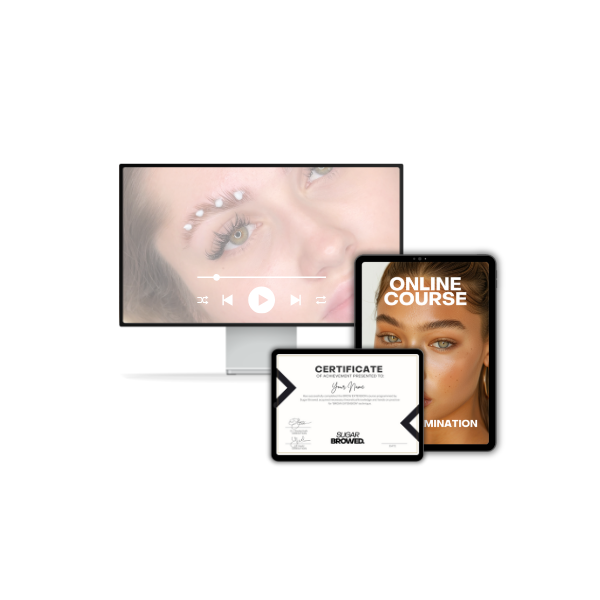 Online Brow Lamination Course with training videos, certificate, and e-book – Sugar Browed