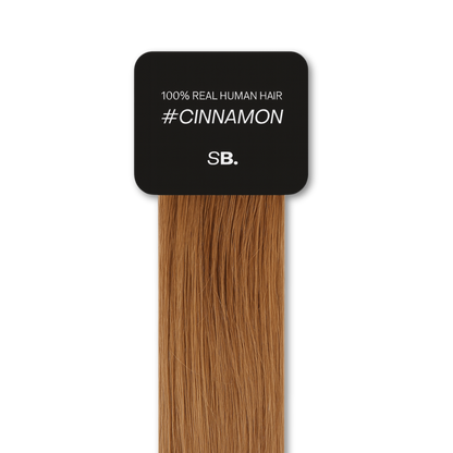 Cinnamon shade real human eyebrow hair extension by Sugar Browed – warm reddish-brown brow color made from 100% natural human hair for a soft, natural look.