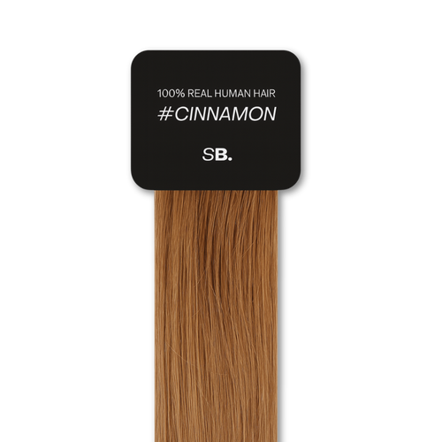 Cinnamon shade real human eyebrow hair extension by Sugar Browed – warm reddish-brown brow color made from 100% natural human hair for a soft, natural look.