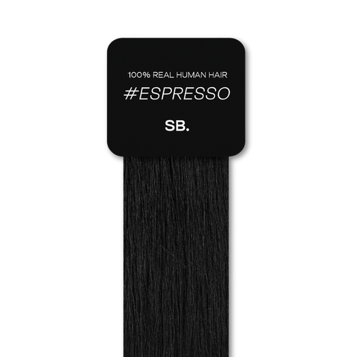Espresso shade real human eyebrow hair extension by Sugar Browed – 100% natural hair in deep cool brown for defined, full-looking brows.