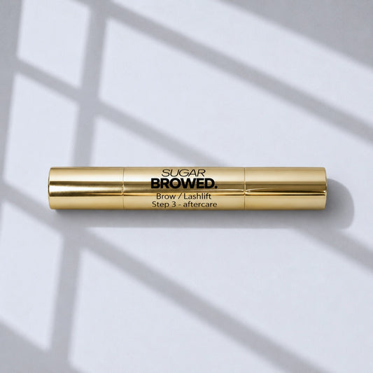 The Sugar Browed Brow / Lash Lift Step 3 - Aftercare is a professional aftercare lotion designed to nourish, condition and protect brows and lashes after lamination treatments.