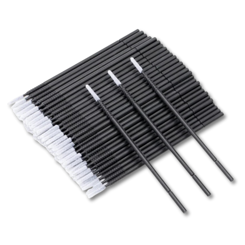 Sugar Browed disposable micro brushes for precise application and product removal during real human hair eyebrow extension and brow lamination treatments. Fine-tip design ensures accuracy and hygiene for a flawless natural brow look.