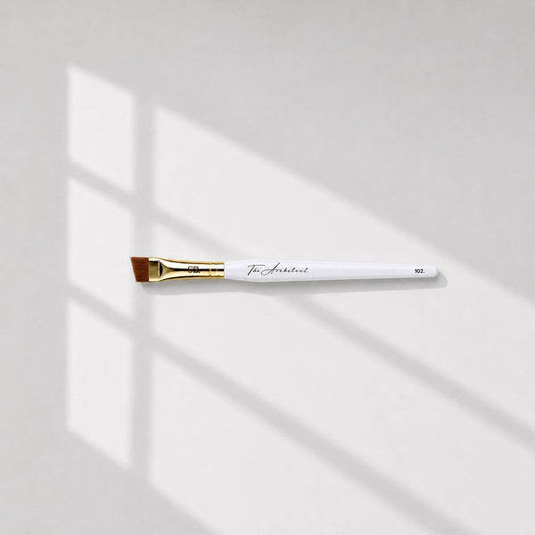 precision angled synthetic bristles brow brush architect 102