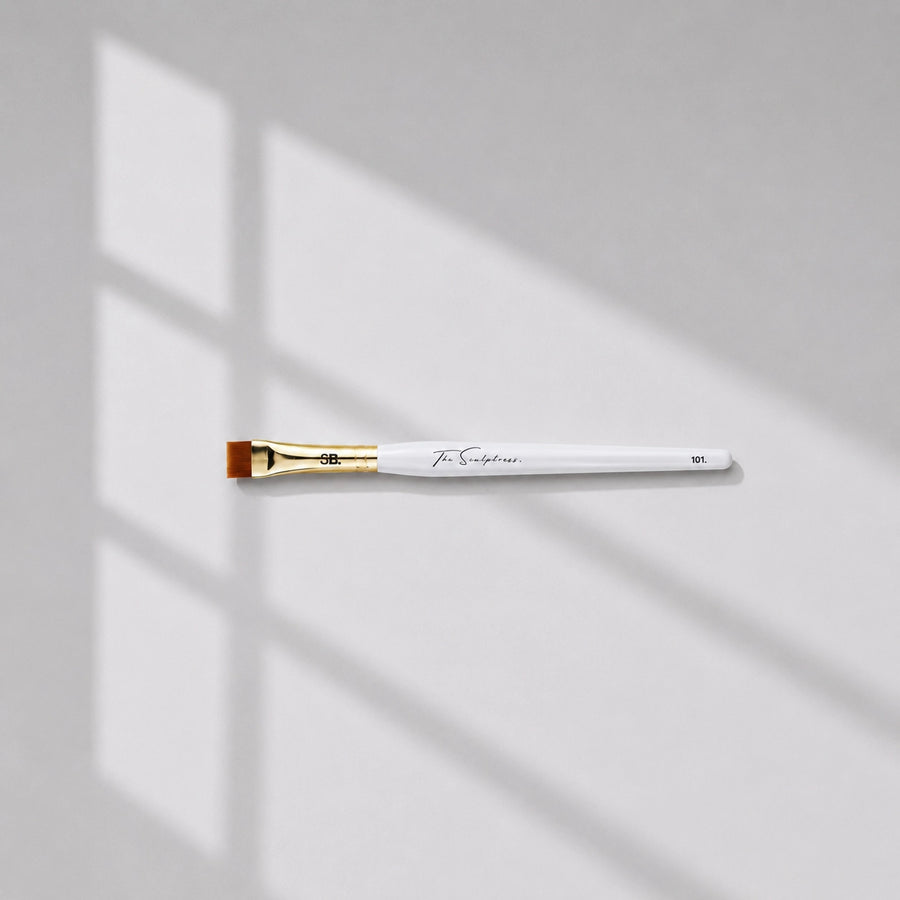 precision flat synthetic bristles brow brush sculptress 101