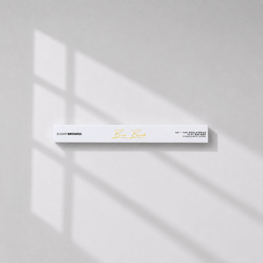 sugar browed sculptress 101 professional brow brush packaging