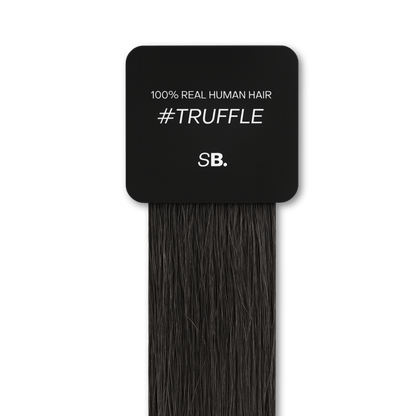 Truffle shade real human eyebrow hair extension by Sugar Browed – deep natural brown tone made from 100% real human hair for full, defined brows.