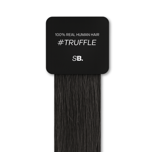 Truffle shade real human eyebrow hair extension by Sugar Browed – deep natural brown tone made from 100% real human hair for full, defined brows.