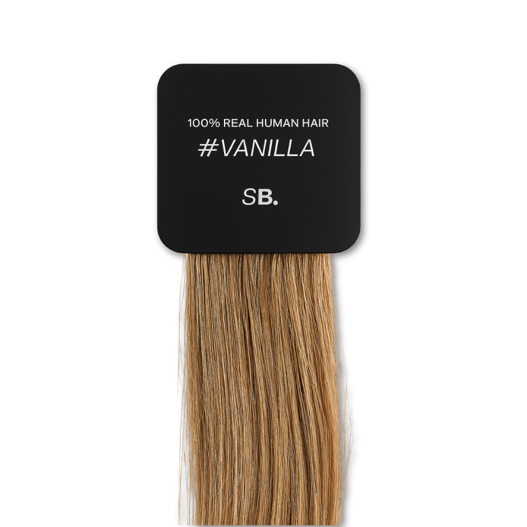 Vanilla shade real human eyebrow hair extension by Sugar Browed – light blonde brow color made from 100% natural human hair for soft, natural-looking eyebrows.