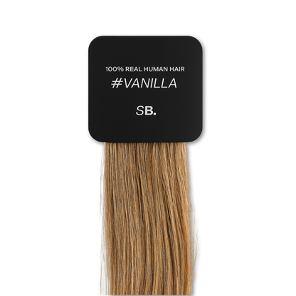 Vanilla shade real human eyebrow hair extension by Sugar Browed – light blonde brow color made from 100% natural human hair for soft, natural-looking eyebrows.